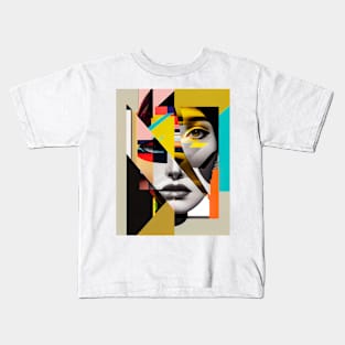 Abstract woman in pop-art style portait Kids T-Shirt